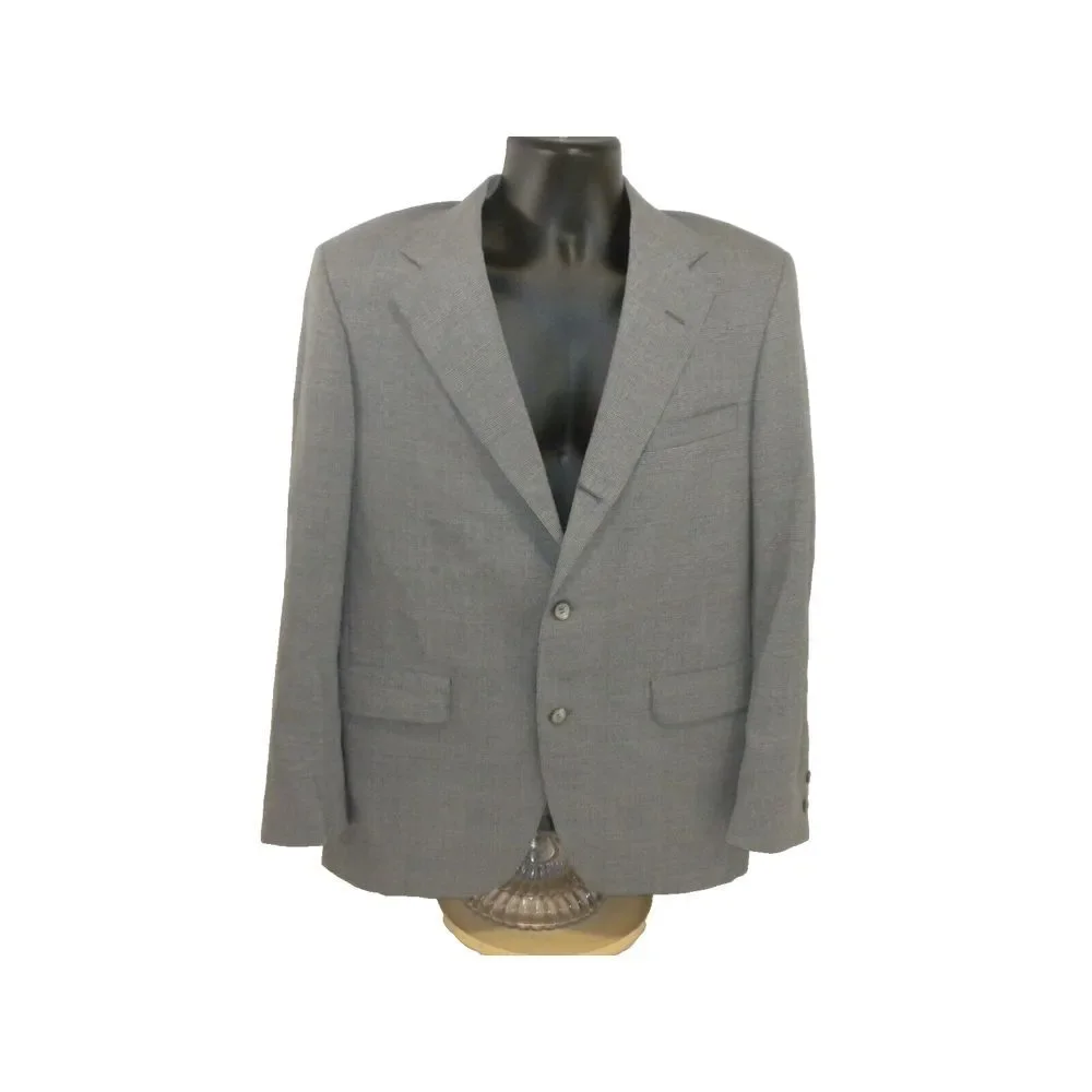 Brooks Brothers Sport Coat Mens 40 Gray Plaid 3 Button Lined Single Vent VTG USA